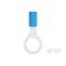 Te Connectivity Ring Terminal, 3/8 in Stud Size, 14 AWG, 300 V, Nylon Insulated, Blue 2-320564-3 - alternate 2